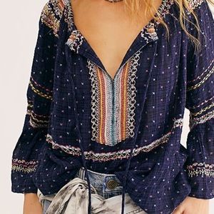 Free People blue crochet top NWT!